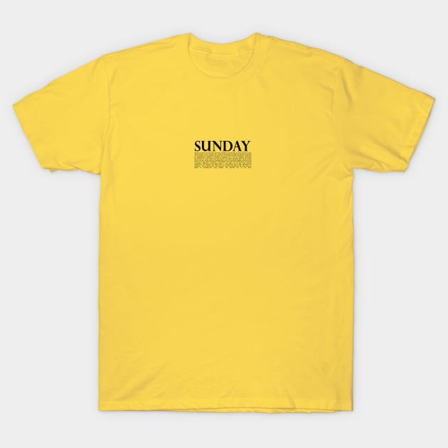 Sunday Wiki T-Shirt by Aspita